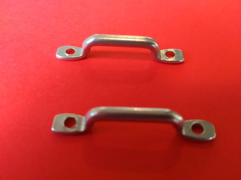 screws Pair of quality strap brackets heart shaped melodeon or accordion 